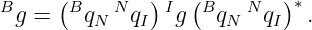 B    (B    N  )I  (B   N   )∗
 g =    qN  qI  g   qN   qI  .
