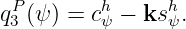  P       h      h
q3 (ψ) = cψ − ks ψ.
