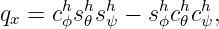 qx = chϕsh𝜃shψ − shϕch𝜃chψ,
