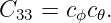 C33 =  cϕc 𝜃.
