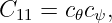 C   = c c ,
  11   𝜃 ψ
