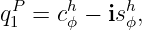 qP = ch − ish,
 1    ϕ     ϕ
