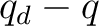 $\displaystyle q_d-q$ $\displaystyle q_d-q$
