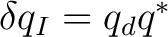 $\delta q_I=q_dq^*$