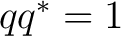 $qq^*=1$