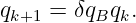 qk+1 = δqBqk.
