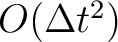 $O(\Delta t^2)$