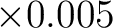 $\displaystyle \times0.005$