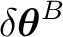 $\delta\boldsymbol\theta^B$