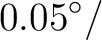 $\displaystyle 0.05^\circ/$