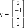    ⌊    ⌋
       2
    || − 1 ||
q = ⌈  2 ⌉ .
       2
