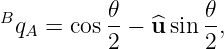 Bq  =  cos 𝜃-− ^u sin 𝜃-,
  A       2        2
