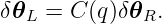 δ𝜃L = C (q)δ𝜃R.
