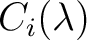 $C_i(\lambda)$