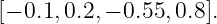 [− 0.1,0.2,− 0.55,0.8].
