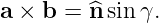 a × b = n^sinγ.
