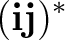 $\displaystyle (\mathbf i\mathbf j)^* $