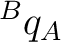 ${}^{B}q_A$
