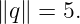 ∥q∥ = 5.
