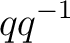 $\displaystyle q q^{-1} $