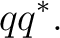 $\displaystyle q q^*. $