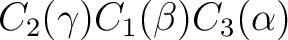 $C_2(\gamma)C_1(\beta)C_3(\alpha)$ $C_2(\gamma)C_1(\beta)C_3(\alpha)$