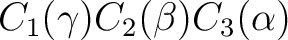 $C_1(\gamma)C_2(\beta)C_3(\alpha)$ $C_1(\gamma)C_2(\beta)C_3(\alpha)$