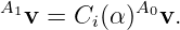 A1v = Ci(α )A0v.
