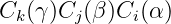 Ck (γ)Cj(β )Ci (α)
