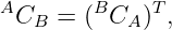 ACB  = (BCA )T ,
