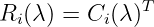 R (λ ) = C (λ)T
  i       i
