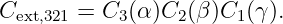 Cext,321 = C3(α )C2 (β)C1 (γ ).
