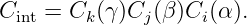 Cint = Ck (γ)Cj(β )Ci (α).
