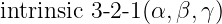 intrinsic 3- 2 -1(α, β,γ)
