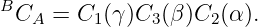 BCA  =  C1(γ)C3 (β )C2(α ).
