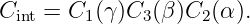 Cint = C1 (γ)C3(β)C2 (α).
