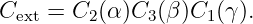 Cext = C2 (α)C3 (β )C1(γ).
