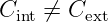 Cint ⁄= Cext
