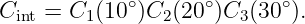 Cint = C1(10∘)C2(20 ∘)C3 (30∘).
