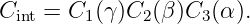 C   = C  (γ)C (β)C  (α).
 int     1    2     3
