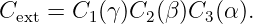 Cext = C1 (γ)C2(β )C3 (α).
