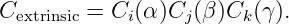 C       = C  (α )C (β)C  (γ).
 extrinsic    i    j     k
