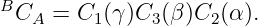 BCA  =  C1(γ)C3 (β )C2(α ).
