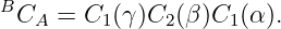 BCA  =  C1(γ)C2 (β )C1(α ).
