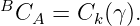 B
 CA  = Ck (γ).

