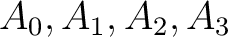 $A_0,A_1,A_2,A_3$