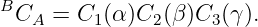 BCA  =  C1(α)C2 (β)C3(γ ).
