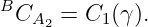 BCA   =  C1(γ).
     2
