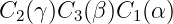 C  (γ)C (β)C  (α)
  2    3     1
