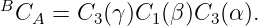 B
  CA =  C3(γ)C1 (β )C3(α ).
